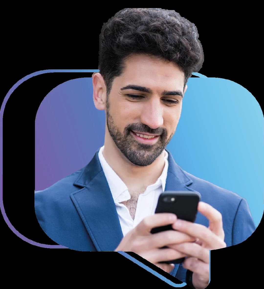 A person using our customer service bot